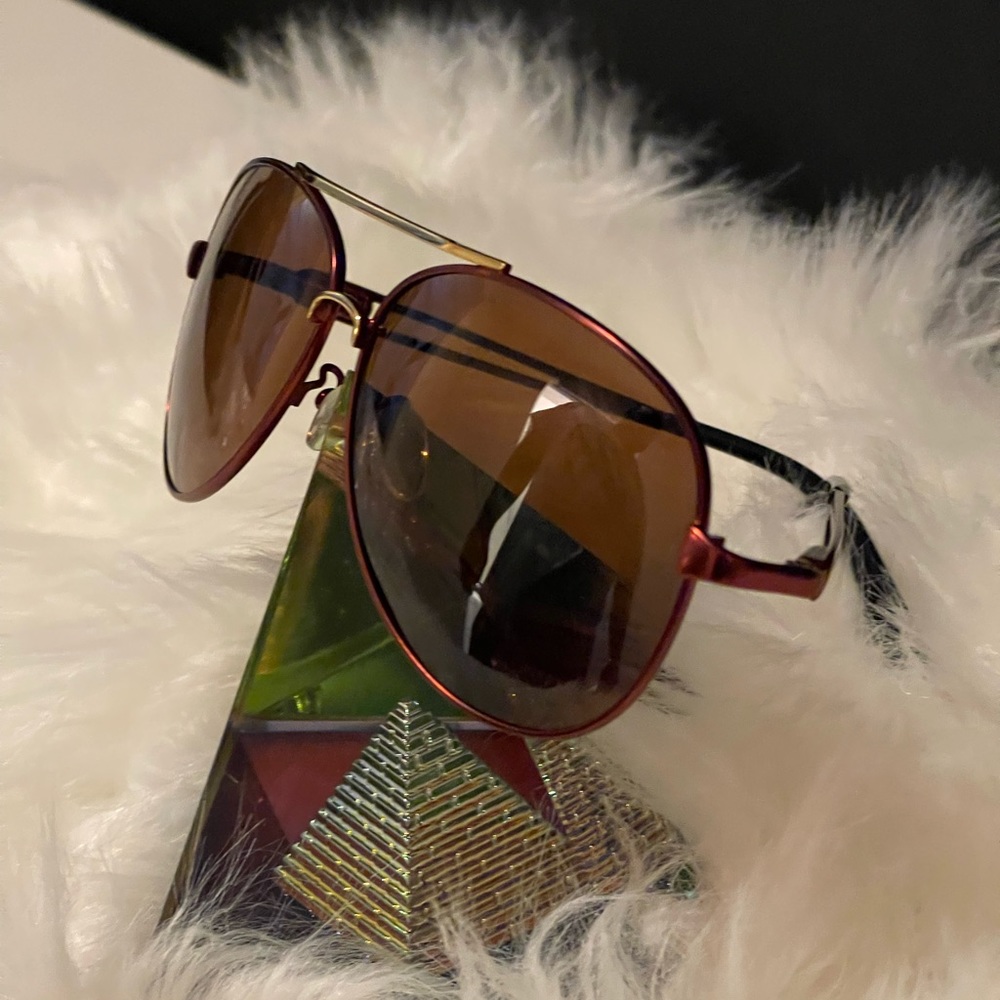 Gold Brown Classic UV400 Polarized Alloy Driving Sunglasses